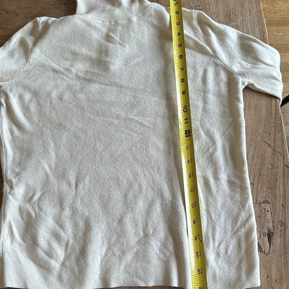 Nili Lotan for Target Button Up Turtleneck cream color lightweight size medium - Picture 8 of 8